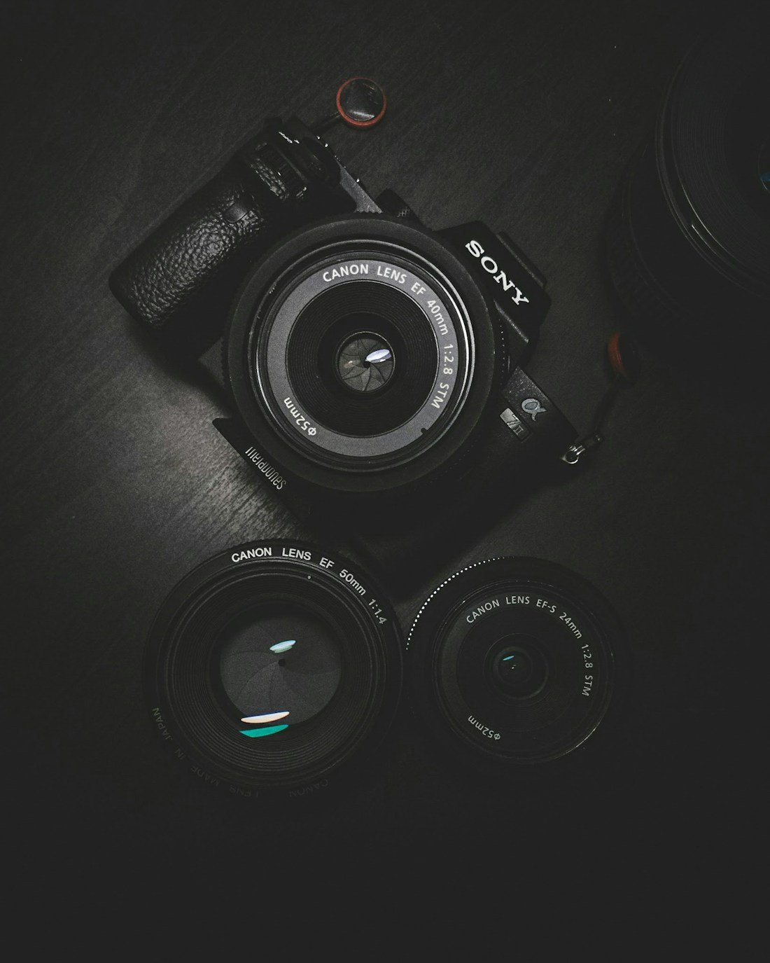Professional camera equipment and lenses